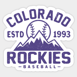 Retro Colorado Rockies 1 by Buck Tee Sticker